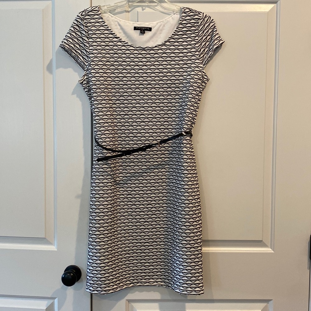 Black and white evening or daytime dress